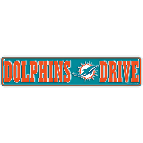 Letrero Metálico NFL Team Boulevard Dolphins