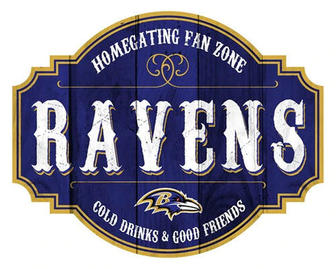 LETRERO MADERA TAVERN 24" SIGN RAVENS