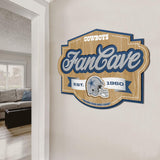 LETRERO MADERA FAN CAVE 3D SIGN COWBOYS