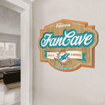 LETRERO MADERA FAN CAVE 3D SIGN DOLPHINS