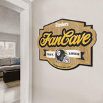 LETRERO MADERA FAN CAVE 3D SIGN STEELERS