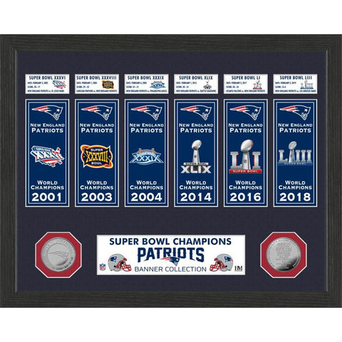 CUADRO SUPER BOWL BANNER PATRIOTS THE HIGHLAND MINT