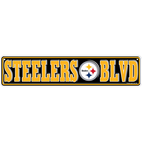 Letrero Metálico NFL Team Boulevard Steelers