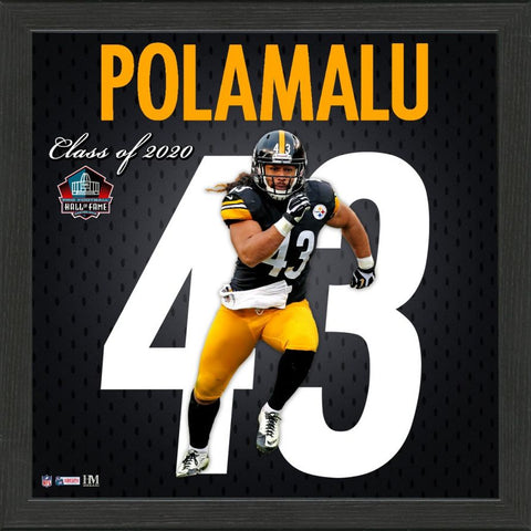CUADRO STEELERS TROY POLAMALU JERSEY FRAMED PHOTO