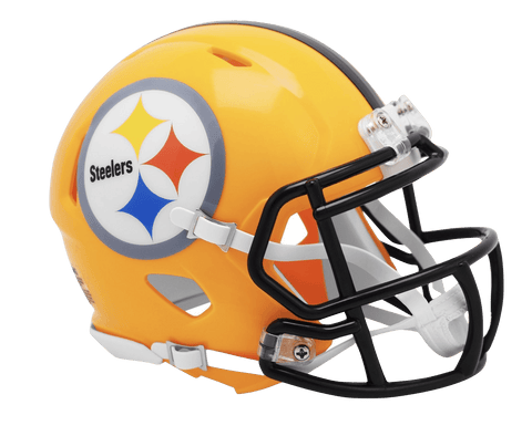 CASCO MINI SPEED THROWBACK STEELERS GOLD RIDDELL